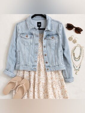 NWT LuLaRoe Harvey Light Wash Denim Jacket Sz Small